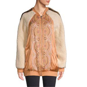 NWT: FREE PEOPLE | Faux Fur-Trim Bomber Jacket